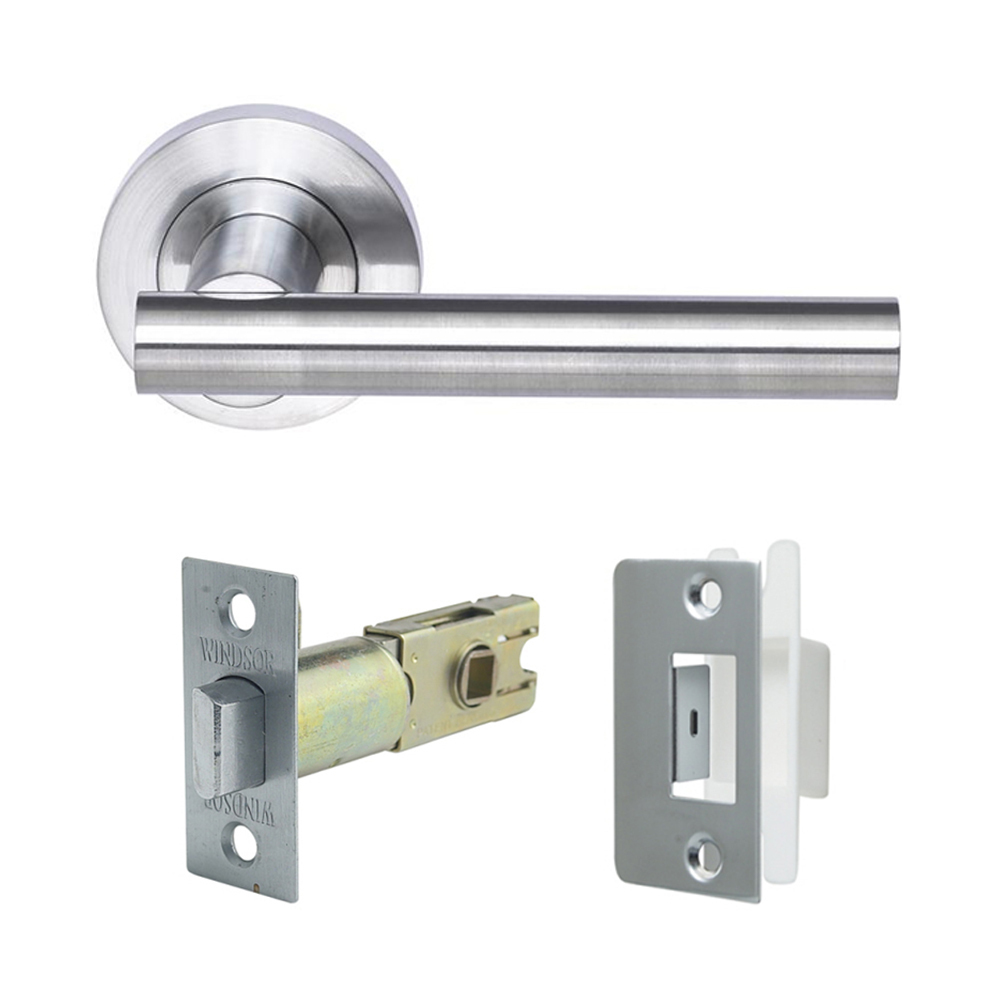 Zanda Avante Door Handle Passage Set Satin Chrome 8137SC Keeler Hardware