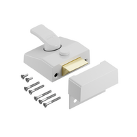 Asec non-deadlocking lever action nightlatch with internal holdback snib White 40mm No Cyl AS12278