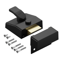 Asec 40mm backset non-deadlocking lever action nightlatch with internal holdback snib.no cylinder Black AS12280