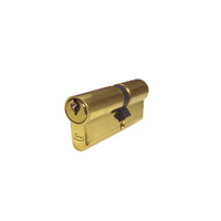 ASEC 5-Pin Euro Double Cylinder 100mm 40/60 Keyed to Differ Polished Brass AS1362