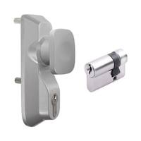 Briton Outside Door Trim Knob Outside Access Device with Cylinder Silver B1413/KE
