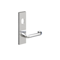 Legge Alpha 29 External Door Lever on Plate with Hole Satin Chrome Plate L702/29S 