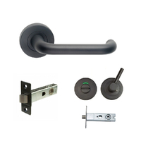 Ambulant Disabled Door Privacy w/ Indicator Bolt Latch & Lever Set Matt Black