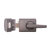 Lockwood Deadlatch Single Cylinder Lever with Timber Frame Strike Satin Chrome Pearl 002-1L1SP 