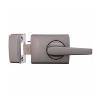 Lockwood Deadlatch Single Cylinder Lever with Metal Frame Strike Satin Chrome Pearl 002-3L1SP 