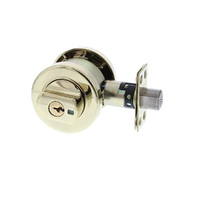 Lockwood 005 Paradigm Double Cylinder Deadbolt Round Everbrass 005/B1EVBDP