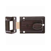 Lockwood Door Lock 100 Rim Night Latch No Cylinder Brown 100NOCYL