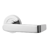 Lockwood Symphony 59 Door Lever on Round Rose Full Set Satin Chrome 1220/1221/59SC