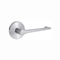 Lockwood Door Handle 1370 Series 145 Lever on Round Rose Full Set Polished Brass 1370/1371/145PB