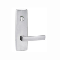 Lockwood Door Handle Square End Plate w/ Privacy Indicator Emergency Turn & 101 Lever Satin Chrome
