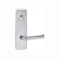 Lockwood Door Handle Square End Plate w/ Privacy Indicator Emergency Turn & 102 Lever Satin Chrome