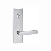 Lockwood Door Handle Square End Plate w/ Privacy Indicator Emergency Turn & 106 Lever Satin Chrome