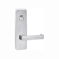 Lockwood Door Handle Square End Plate w/ Privacy Indicator Emergency Turn & 112 Lever Satin Chrome