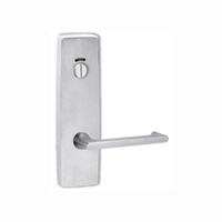 Lockwood Door Handle Square End Plate w/ Privacy Indicator Emergency Turn & 118 Lever Satin Chrome