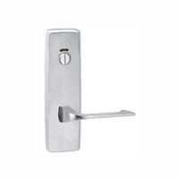 Lockwood Door Handle Square End Plate w/ Privacy Indicator Emergency Turn & 124 Lever Satin Chrome
