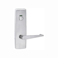 Lockwood Door Handle Square End Plate w/ Privacy Indicator Emergency Turn & 133 Lever Satin Chrome