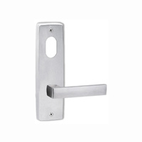 Lockwood Door Handle Square End Plate With Cylinder & 101 Lever Satin Chrome 1901/101SC