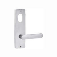 Lockwood Door Handle Square End Plate With Cylinder & 106 Lever Satin Chrome 1901/106SC