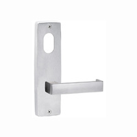 Lockwood Door Handle Square End Plate With Cylinder & 111 Lever Satin Chrome 1901/111SC