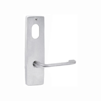 Lockwood Door Handle Square End Plate With Cylinder & 115 Lever Satin Chrome 1901/115SC