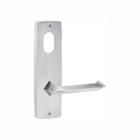 Lockwood Door Handle Square End Plate With Cylinder & 116 Lever Satin Chrome 1901/116SC