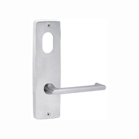 Lockwood Door Handle Square End Plate With Cylinder & 118 Lever Satin Chrome 1901/118SC