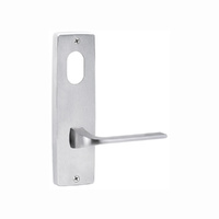 Lockwood Door Handle Square End Plate With Cylinder & 123 Lever Satin Chrome 1901/123SC