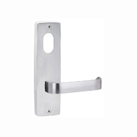 Lockwood Door Handle Square End Plate With Cylinder & 131 Lever Satin Chrome 1901/131SC
