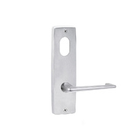 Lockwood Door Handle 1901 Square End Plate With Cylinder & 132 Lever Satin Chrome 1901/132SC