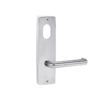 Lockwood Door Handle 1901 Square End Plate With Cylinder & 144 Lever Satin Chrome 1901/144SC