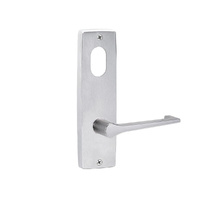 Lockwood Door Handle 1901 Square End Plate With Cylinder & 145 Lever Satin Chrome 1901/145SC