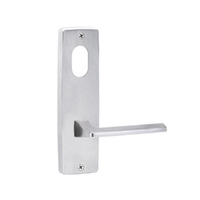 Lockwood Door Handle 1901 Square End Plate With Cylinder & 178 Lever Satin Chrome 1901/178SC