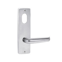 Lockwood Door Handle 1901 Square End Plate With Cylinder & 180 Lever Satin Chrome 1901/180SC