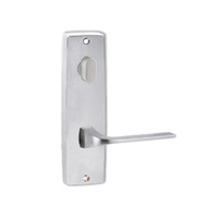 Lockwood Door Handle Square End Plate With Turn & 123 Lever Satin Chrome 1904/123SC