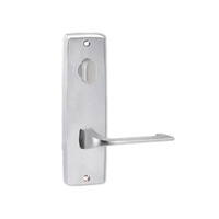 Lockwood Door Handle Square End Plate With Turn & 124 Lever Satin Chrome 1904/124SC