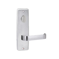 Lockwood Door Handle Square End Plate With Turn & 131 Lever Satin Chrome 1904/131SC