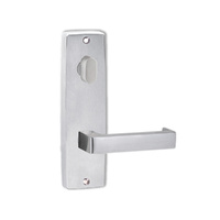Lockwood Door Handle Square End Plate With Turn & 142 Lever Satin Chrome 1904/142SC