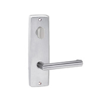Lockwood Door Handle Square End Plate With Turn & 155 Lever Satin Chrome 1904/155SC