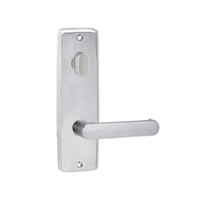 Lockwood Door Handle Square End Plate With Turn & 166 Lever Satin Chrome 1904/166SC