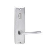Lockwood Door Handle Square End Plate With Turn & 178 Lever Satin Chrome 1904/178SC