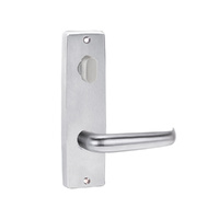 Lockwood Door Handle Square End Plate With Turn & 180 Lever Satin Chrome 1904/180SC