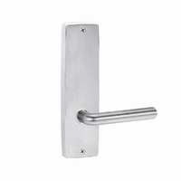 Lockwood Door Lever Handle Square End Plate 104 Lever Satin Chrome 1905/104SC