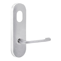 Lockwood 2801 Round End Plate with Cylinder Hole & 115 Lever Satin Chrome 2801/115SC