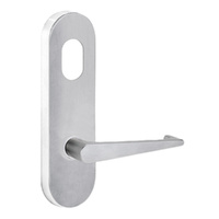 Lockwood 2801 Round End Plate with Cylinder Hole & 133 Lever Satin Chrome 2801/133SC