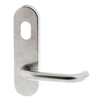 Lockwood 2801 Round End Plate with Cylinder Hole & 70 Lever Satin Chrome 2801/70SC
