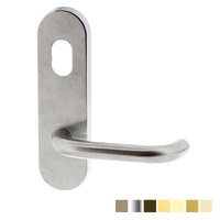 Lockwood 2801 Round End Plate with Cylinder Hole & 70 Lever - Available in Various Finishes