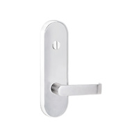 Lockwood Door Handle Round End Plate With Emergency Turn & 59 Lever Satin Chrome 2803/59SC