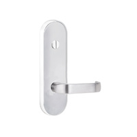 Lockwood Door Handle Round End Plate With Emergency Turn & 74 Lever Satin Chrome 2803/74SC
