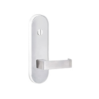 Lockwood Door Handle Round End Plate With Emergency Turn & 90 Lever Satin Chrome 2803/90SC