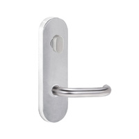 Lockwood Door Handle Round End Plate With Turn & 70 Lever Satin Chrome 2804/70SC